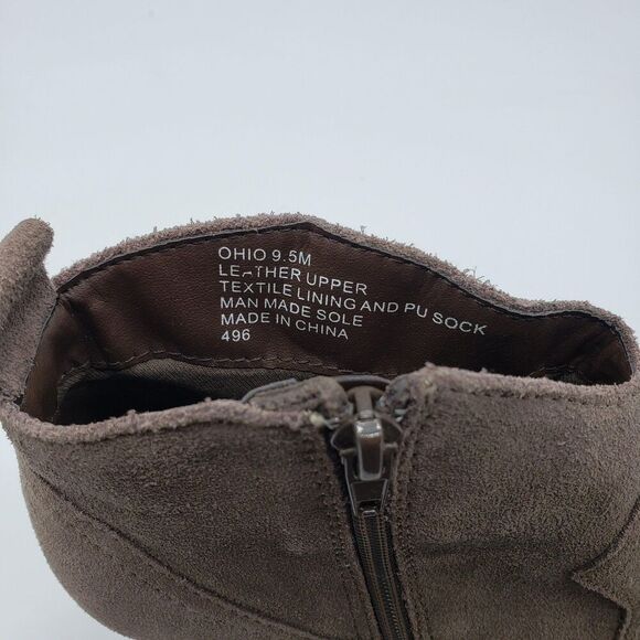 Steve Madden Boots Womens Size 9.5M Brown Suede Fringe Ankle Block Heel Western - Picture 12 of 13